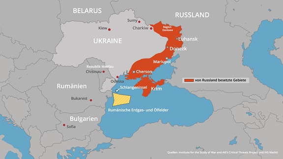 Graphik: Die rumänischen Erdgas- und Erdölreserven im Schwarzen Meer und der Ukraine-Konflikt
