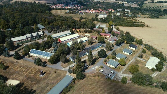 Luftbildaufnahme des Harzpark Güntersberge