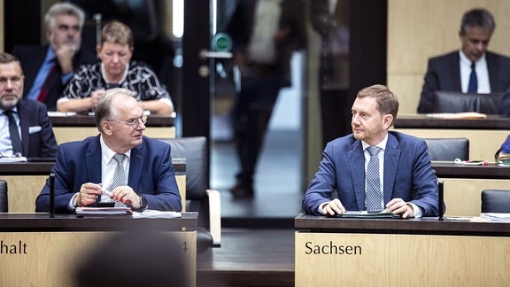 Reiner Haseloff und Michael Kretschmer, CDU