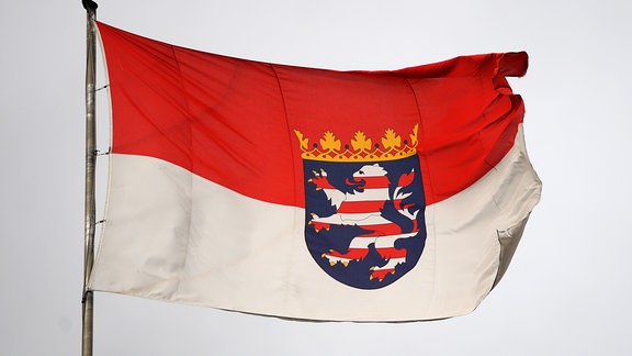 Die Fahne des Landes Hessen