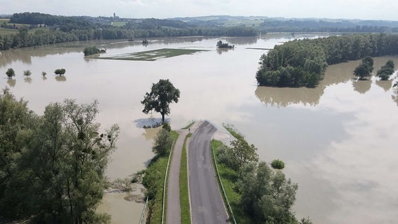 Überflutungen im Raum Ardagger Markt im Bezirk Amstetten in Niederösterreich.