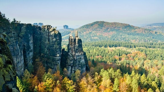 Blick über die sächsische Schweiz.