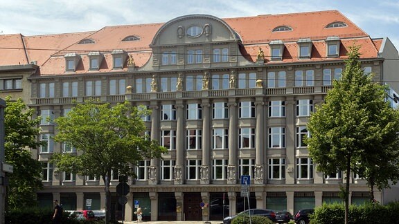Das Gebäude der Industrie- und Handelskammer im Leipziger Zentrum.