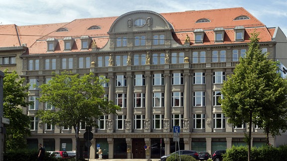 Das Gebäude der Industrie- und Handelskammer im Leipziger Zentrum.