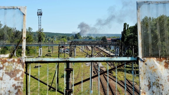 Isjum, Gleise nahe Bahnhof