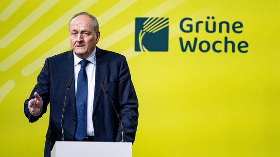 Joachim Rukwied, Präsident des Deutschen Bauernverbandes, nimmt an einer Fragestunde vor der Internationalen Grünen Woche teil.