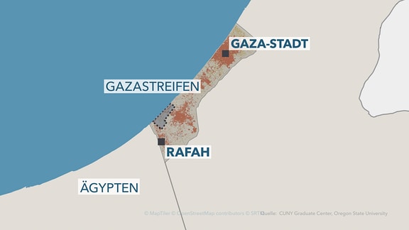 Karte Evakuierungszone Rafah