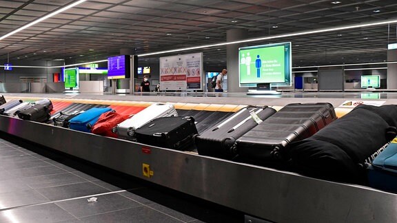 Gepäckband am Flughafen Frankfurt.
