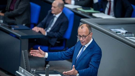 Friedrich Merz, CDU Bundesvorsitzender und CDUCSU Fraktionsvorsitzender im Bundestag