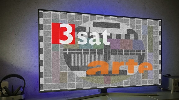 Fotomontage Störbild mit  3sat und Arte