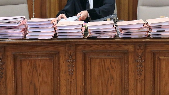 Gerichtsakten im Landgericht Magdeburg, 2015