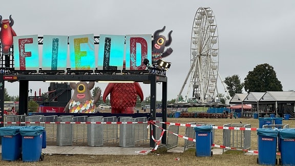 Das Riesenrad auf dem Gelände des Highfield-Festivals