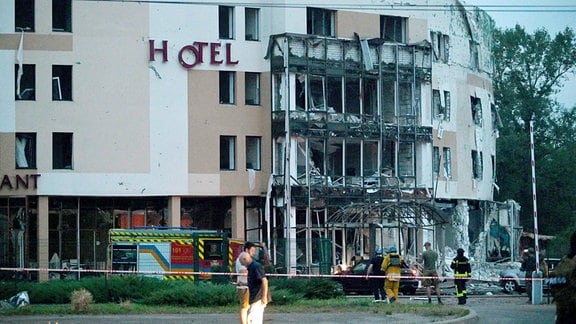 Saporischschja - Angriff auf ein Hotel