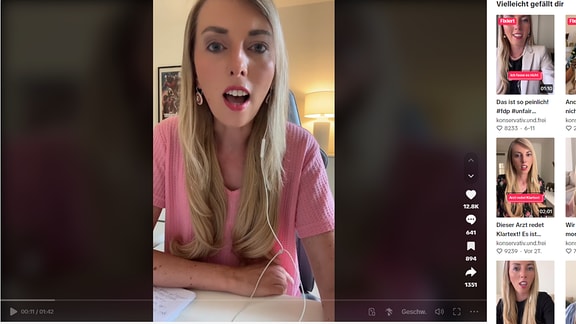 Screenshots vom Kanal "konservativ.und.frei" auf TikTok