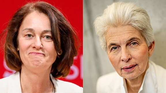 Bildcombo: Katarina Barley (SPD) und Marie-Agnes Strack-Zimmermann (FDP)