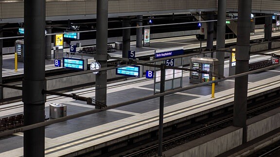 Der leere Hauptbahnhof Berlin