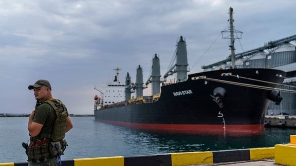 Das Schiff «Navi-Star» liegt seit dem Beginn der russischen Invasion in die Ukraine mit Getreide beladen im Hafen von Odessa und wartet darauf, auszulaufen.