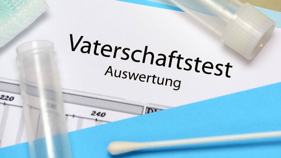 Die Auswertung eines Vaterschaftstests.