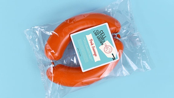 Im Labor gezüchtete Schweinewurst mit Label 