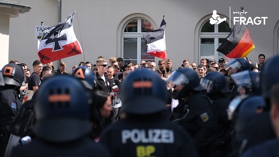 (Rechtsextremisten demonstrieren gegen den CSD in Bautzen.