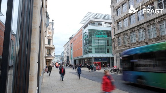 Blick auf das geschlossene Galeria Karstadt Kaufhof Kaufhaus in Leipzig