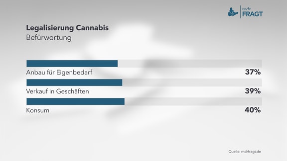 Diagramm zu Thema: Legalisierung Cannabis – Befürwortung        