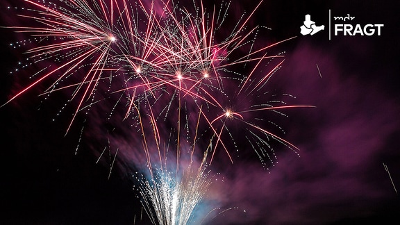 Silvesterfeuerwerk am Nachthimmel