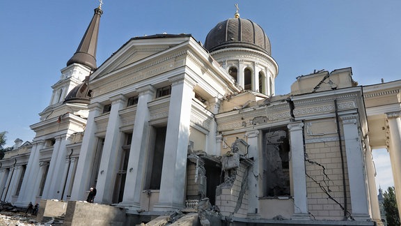 Zerstörte Verklärungskathedrale in Odessa