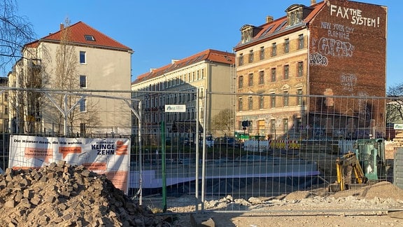 Baustelle in Leipzig