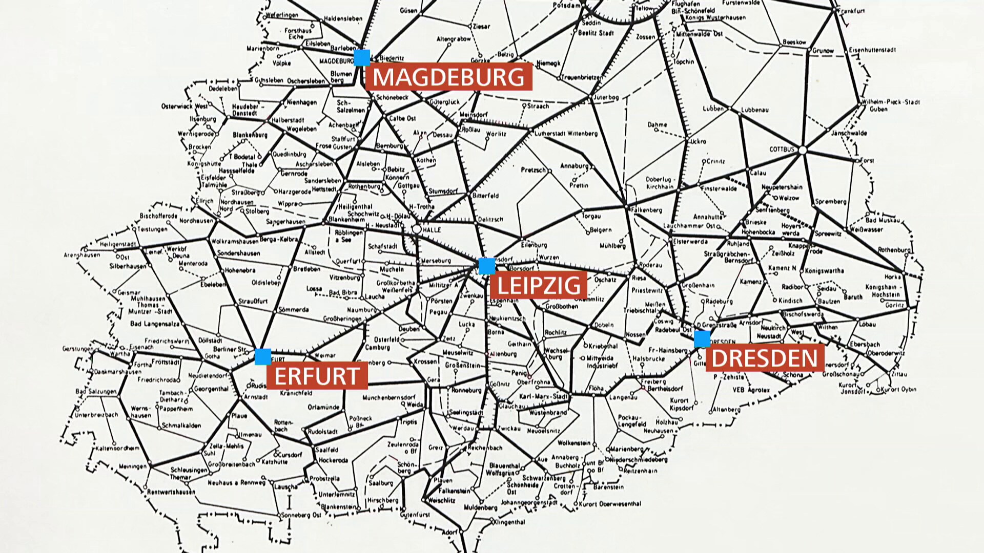 Das Streckennetz In Mitteldeutschland In Der DDR Und Heute | MDR.DE