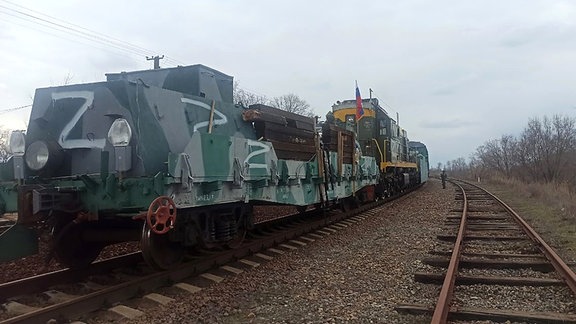 Ein gepanzerter russischer Zug