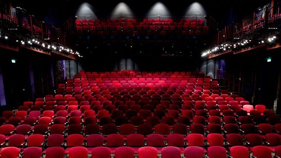 Der leere Zuschauerraum im Großen Haus des Theaters der Altmark in Stendal