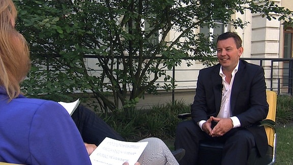 Stephan Schulz und Kerstin Palzer im Gespräch mit André Schröder (CDU)