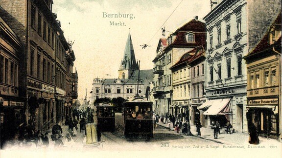 Markt Bernburg (Thälmannplatz) um 1900