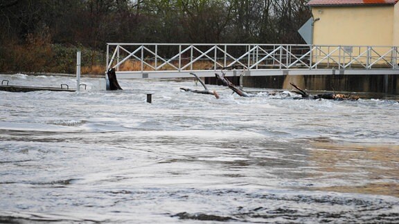 Hochwasser an der Mulde bei Jeßnitz