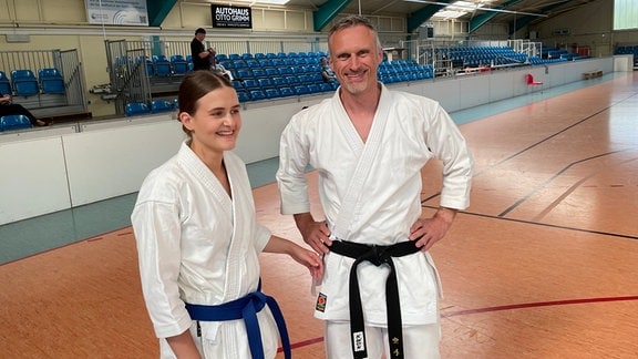Tessa und Thomas Gelbrich sind amtierende Weltmeister im Karate.
