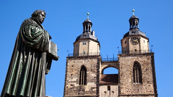Martin Luther Denkmal in Wittenberg.