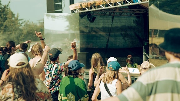 Beach-Club-Bühne beim Melt-Festival