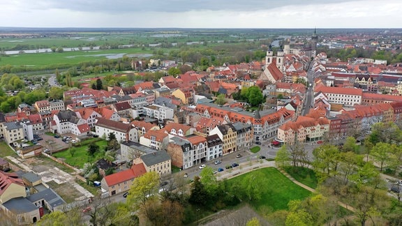 Luftbild von Lutherstadt Wittenberg