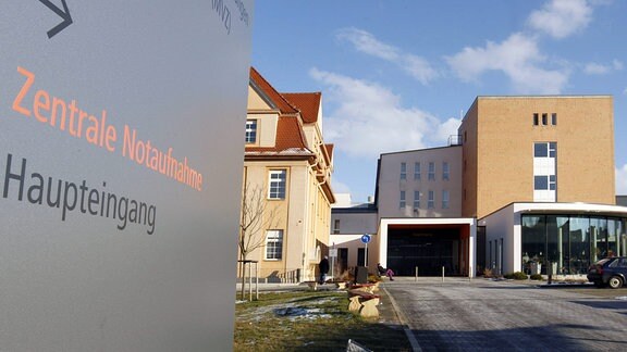 Gebäude des Saale-Unstrut Klinikum in Naumburg.