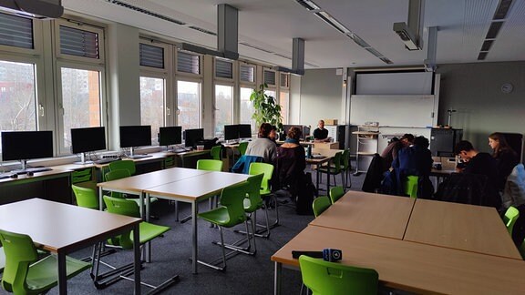 Eine Schulklasse am Elisabeth-Gymnasium in Halle (Saale)