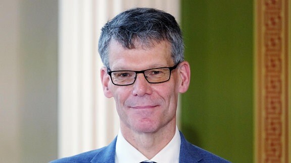 Bürgermeister Egbert Geier (SPD). Seit der Suspendierung von Oberbürgermeister Bernd Wiegand ist Egbert Geier der amtierende Bürgermeister.