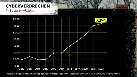 Sebastian Striegel (Die Grünen) hat eine Kleine Anfrage an das Land Sachsen-Anhalt gestellt. Eines der Ergebnisse waren diese Angaben bezüglich der Cyberverbrechen von 2012 bis 2022.