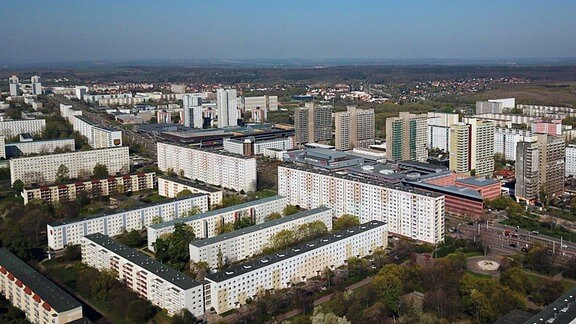 Luftaufnahme von Halle Neustadt