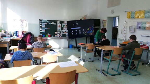 Schüler in einem Klassenraum