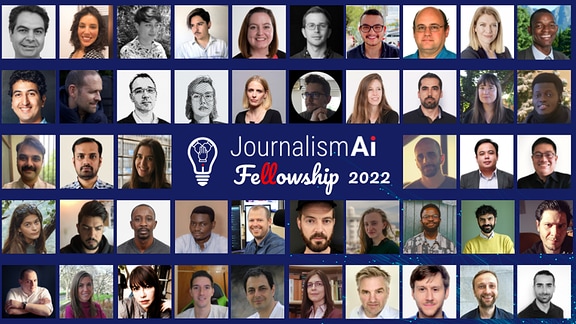 Teilnehmerinnen und Teilnehmer des Journalism AI Fellowship 2022