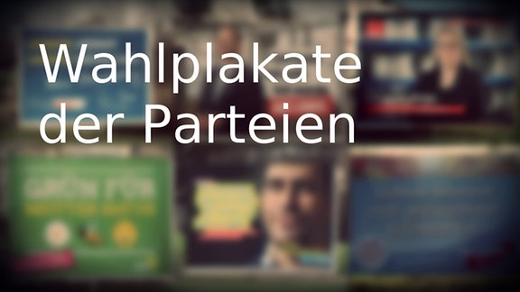 Wahlplakate einiger Parteien vor der Landtagswahl in Sachsen-Anhalt
