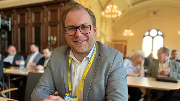 Konstantin Pott beim Landesparteitag der FDP