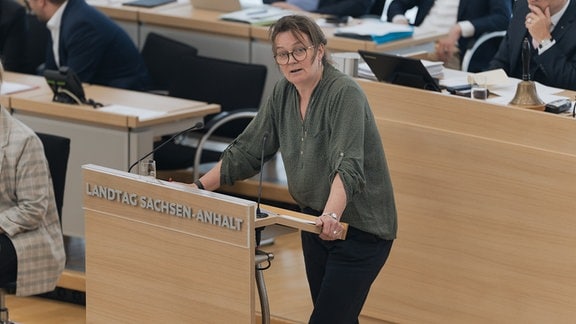 Juliane Kleemann im Landtag von Sachsen-Anhalt. 
