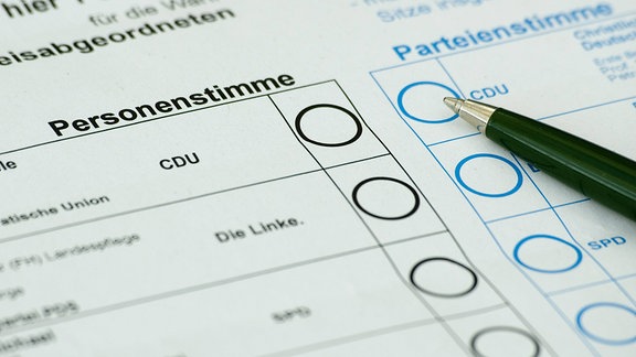 Stimmzettel für die Briefwahl zu den Landtagswahlen 2016